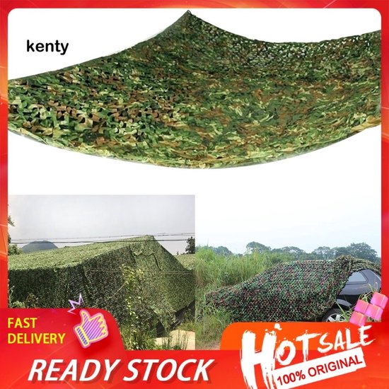 7x2 meter camouflage net groen van Vidaxl — afbeelding 3