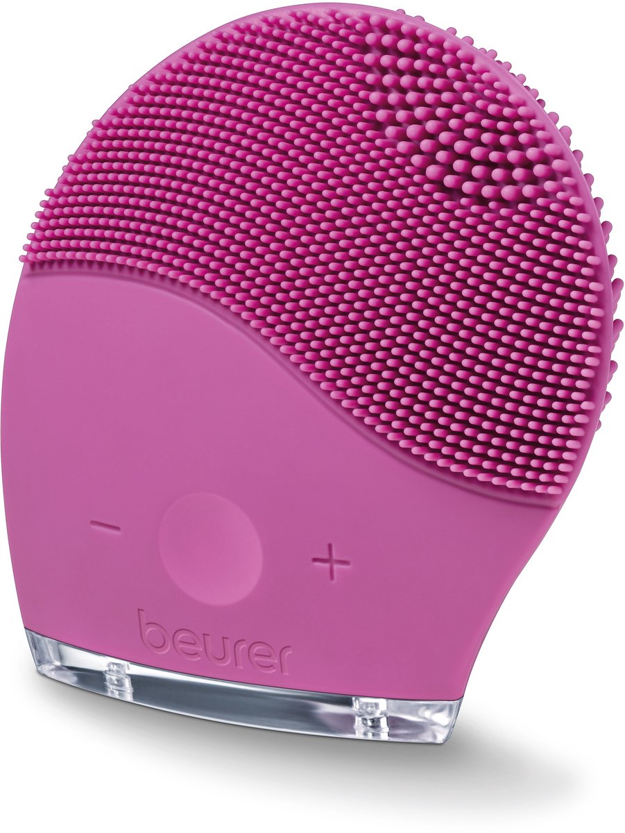 Beurer FC 49 Gezichtsreinigingsborstel - 2-in-1 : Gezichtsborstel & Massage - Elektrisch - Vibratie - 15 Intensiteitsniveaus - 3 Zones - Waterbestendig IPX 7 - Incl. USB kabel en netadapter - 3 Jaar garantie - Roze