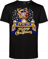 T-shirt Waalwijk | Foute Kersttrui Dames Heren | Kerstcadeau | RKC Waalwijk supporter | Zwart | maat XS