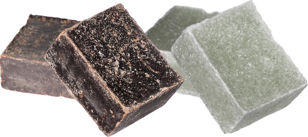 Ideas4seasons Amberblokjes/geurblokjes - jasmijn en musk - 6x stuks - huisparfum