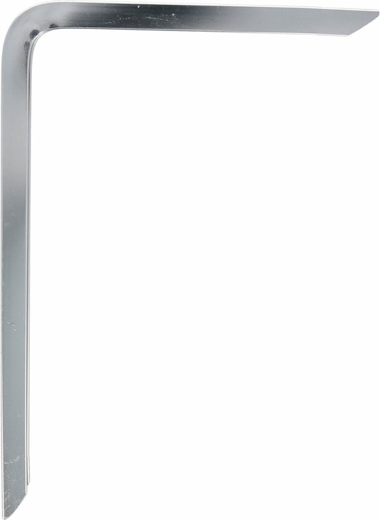 AMIG Support d'étagère/support d'étagère - 4x - aluminium - argent laqué - H350 x L200 mm - poids max 45 kg - supports d'étagère