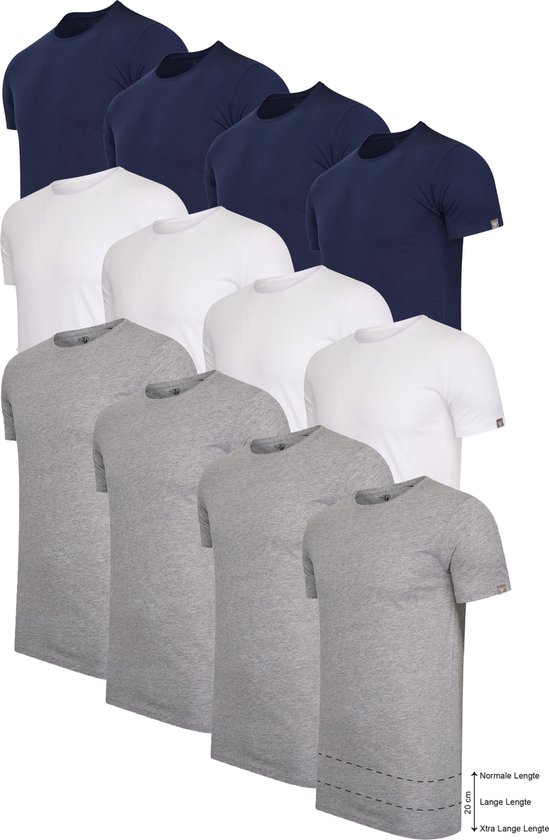 Cappuccino Italia - Heren Tee SS 12-Pack Voordeelpakket T-shirts - Multi - Maat XL