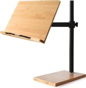 Navaris verstelbare bamboe bureau-organizer Aanpasbare opruimmodule voor op je bureau Opbergplanken voor op bureau Zwart