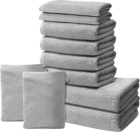 Blumtal Handdoekenset 2 Badhanddoeken 70x140 4 Handdoeken 50x100 Zacht En Absorberend 100 Katoen Oeko Tex 100 Gecertificeerd Grijs 2706976188