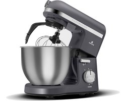 Karaca Mastermaid Chef Pro Keukenchef met twee armen 1500W Space Gray, Shiny Cream, 1500W, 5 L Mixer, Keukenmachine, Snelheidsinstelling, Deeghaak, Kloppen, Kneden en mengen