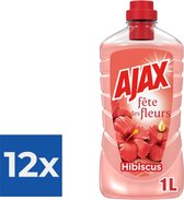 Ajax Allesreiniger Fete de Fleur Hibiscus 1 liter - Voordeelverpakking 12 stuks