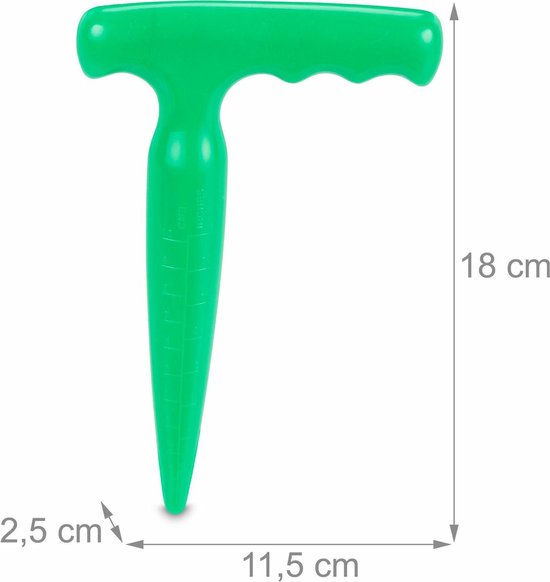 Pootstok kunststof - planthulp - bloembollen planten - verspeenstok - 18 x 11,5 x 2,5 cm van Talen Tools — afbeelding 2