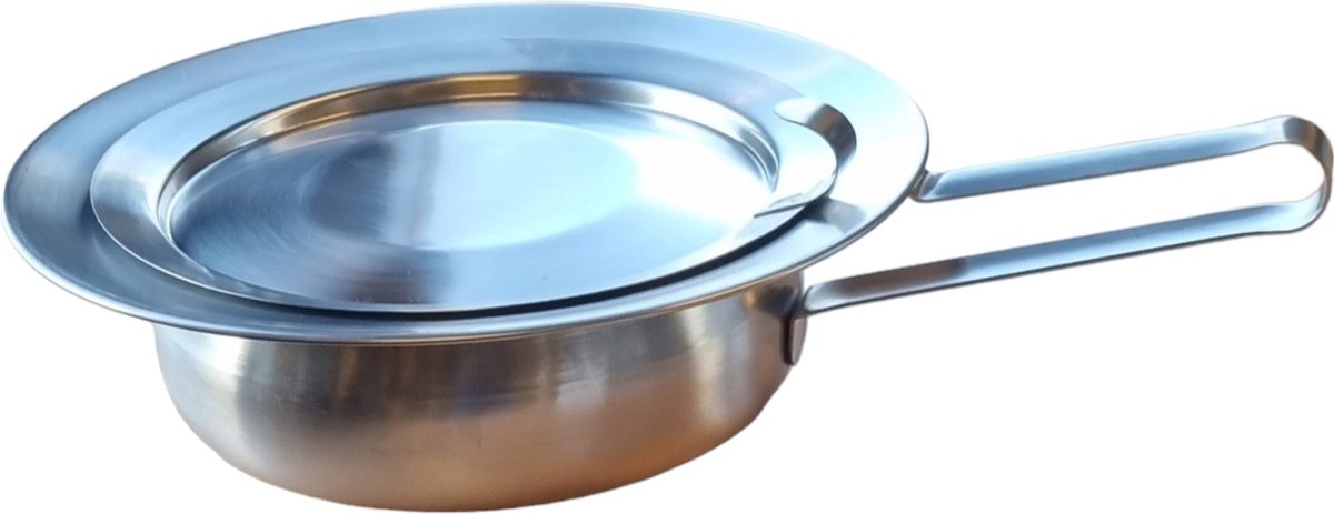 Goedkoopste Premis - Ondersteek bedpan - Rond - Met deksel - Ø 20 cm - 2.4 liter - Diep 8,5 cm - RVS