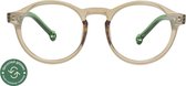 ™Monkeyglasses Bille 19 Smoke / Green transparent BLC + 3,0 - Leesbril - Blauw Licht Bril - 100% Upcycled - Danish Design