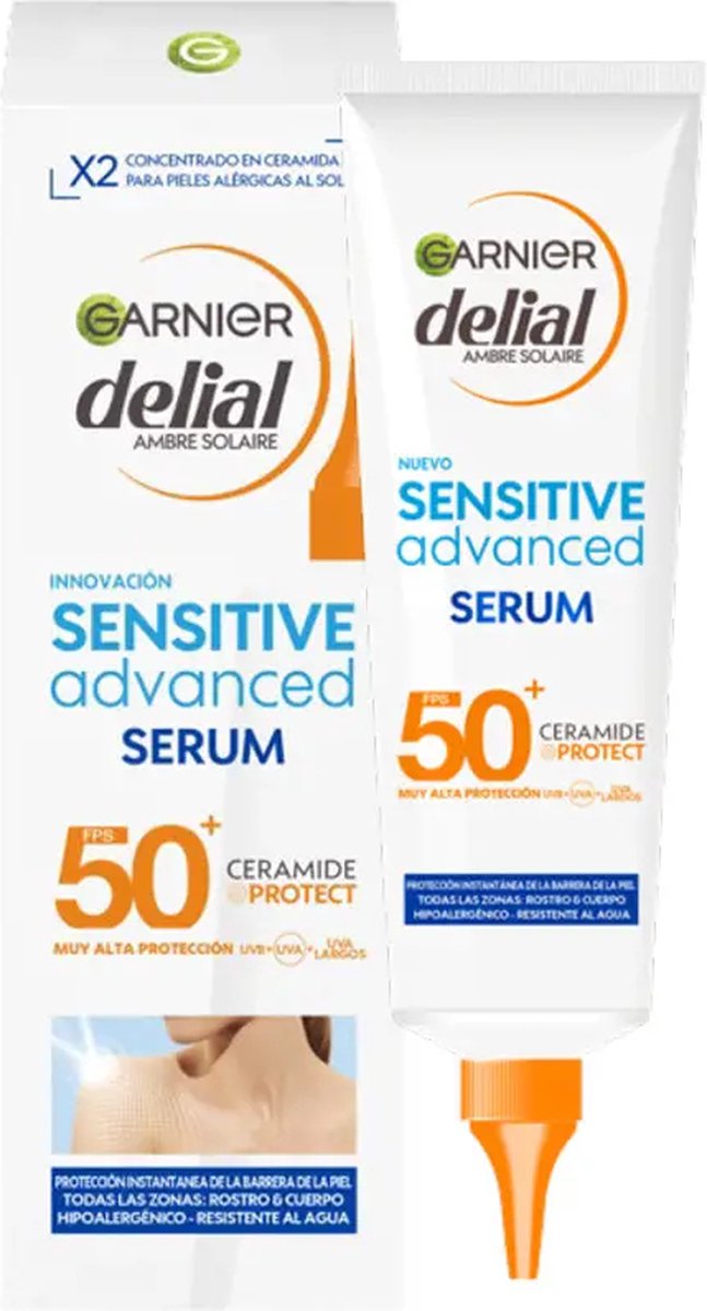 Lichaamsserum Garnier Sensitive Advanced Zonnebrandcrème SPF 50+ 125 ml