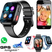 GPSHorlogeKids© - GPS horloge kind - smartwatch kinderen - WhatsApp - 4G videobellen - spatwaterdicht - SOS alarm - SMS - incl. SIM - Yoda Zwart