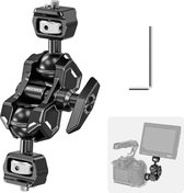 Neewer® - Flexible Articulated Magic Arm - Dual Ball Heads, 1/4 Inch Screws, Retractable Anti-Pivot Pin - Camera Field Monitor Mount, SmallRig Cage Compatibility - UA009 Compatible, Durable Construction