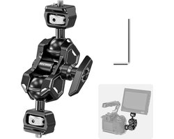 Neewer® - Flexible Articulated Magic Arm - Dual Ball Heads, 1/4 Inch Screws, Retractable Anti-Pivot Pin - Camera Field Monitor Mount, SmallRig Cage Compatibility - UA009 Compatible, Durable Construction Neewer® - Flexible Articulated Magic Arm - Dual Ball Heads, 1/4 Inch Screws, Retractable Anti-Pivot Pin - Camera Field Monitor Mount, SmallRig Cage Compatibility - UA009 Compatible, Durable Construction