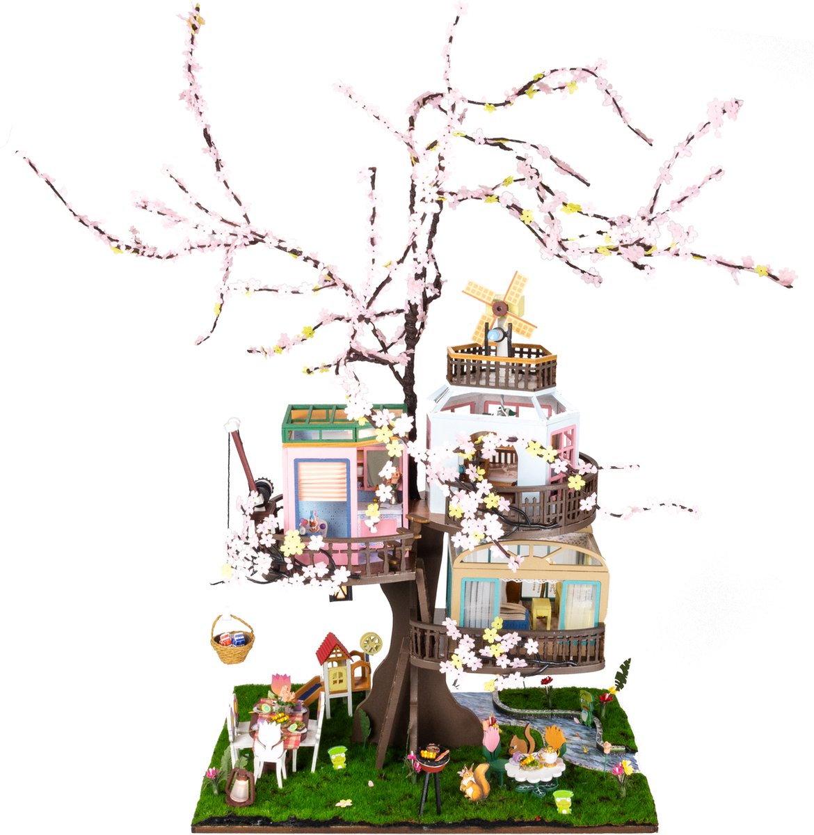 Book Nook Boomhut - Miniatuur Bouwpakket Volwassenen - Creatief - Hout - DIY Poppenhuis - Hobby - Jongens / Meisjes - Crafts&Co — afbeelding 4