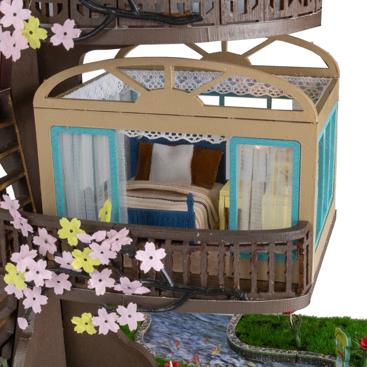 Book Nook Boomhut - Miniatuur Bouwpakket Volwassenen - Creatief - Hout - DIY Poppenhuis - Hobby - Jongens / Meisjes - Crafts&Co — afbeelding 2