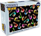 Puzzel Meisje met de parel - Patronen - Regenboog - Legpuzzel - Puzzel 1000 stukjes volwassenen