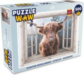 Puzzle Highlander écossais - Vue - Voir à travers - Puzzle - Puzzle 500 pièces