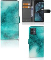 GSM Hoesje Geschikt voor Motorola Moto G14 Fotohoesje Painting Blue