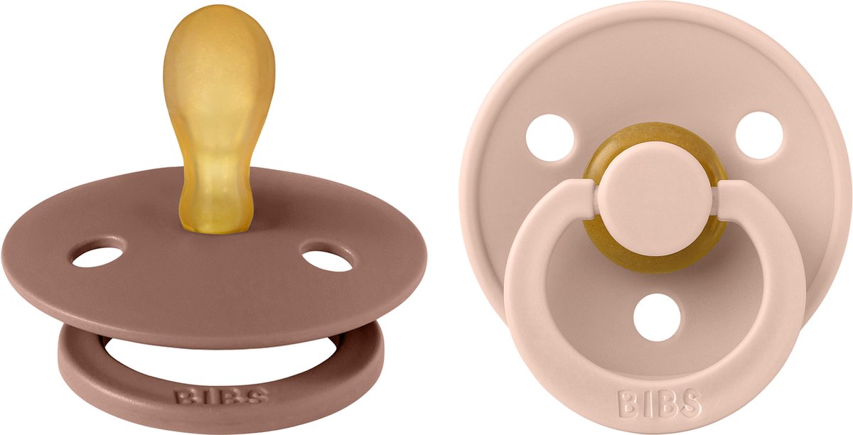 Goedkoopste BIBS - Colour Fopspeen - Symmetrisch - Maat 1 - Woodchuck/Blush - Duopack