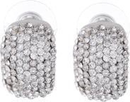 Behave - Boucles d'oreilles femme - couleur argent - effet scintillant - style soirée