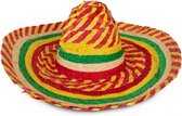 Partyxplosion Mexicaanse Sombrero hoed voor heren - carnaval/verkleed accessoires - multi kleuren - dia 50 cm