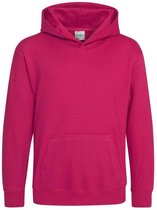 Just Hoods Kids Hoodie Hot Pink Maat 1/2 (XXS)