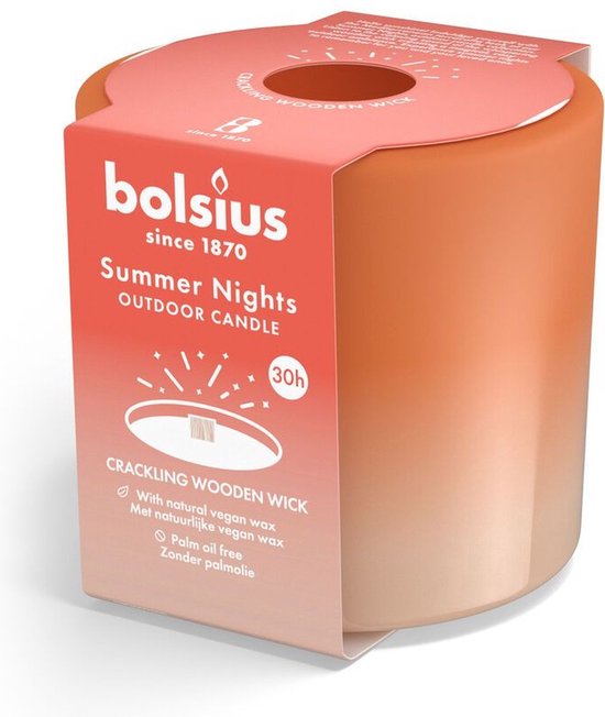 Bolsius Buitenkaars Summer Nights Ivoor - 8 cm / ø 9 cm