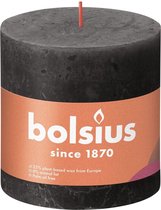 Bol.com Bolsius Stompkaars Stormy Grey Ø100 mm - Hoogte 10 cm - Donkergrijs - 62 branduren aanbieding