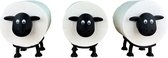 Dori Porte-papier toilette mouton | décoration papier toilette noir | porte-rouleau de papier toilette | porte-rouleau de rechange (3X - normal (noir))