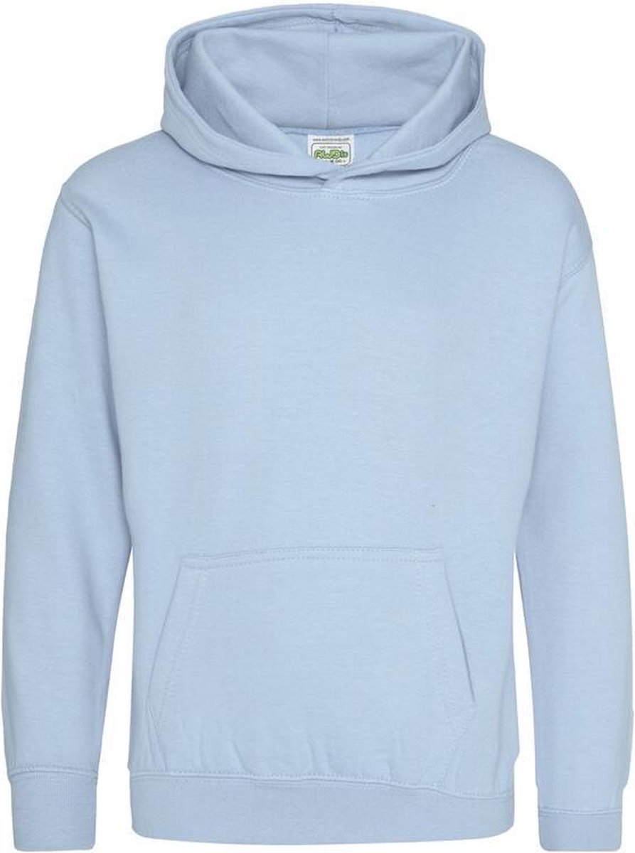 Just Hoods Kids Hoodie Sky Blue Maat 7/8 (M)
