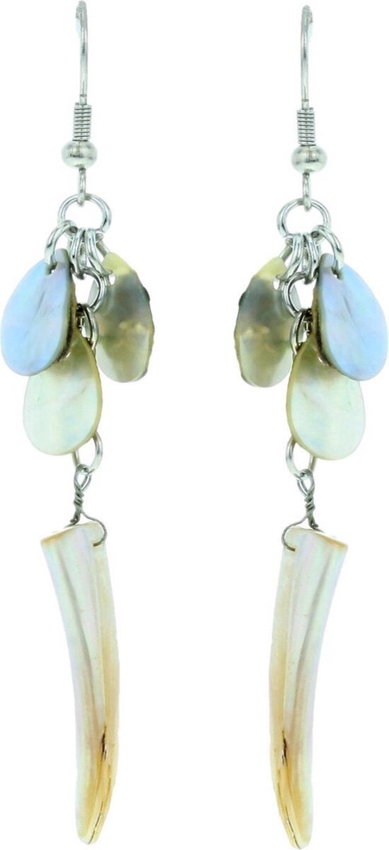 Behave Oorbellen hangers met schelp