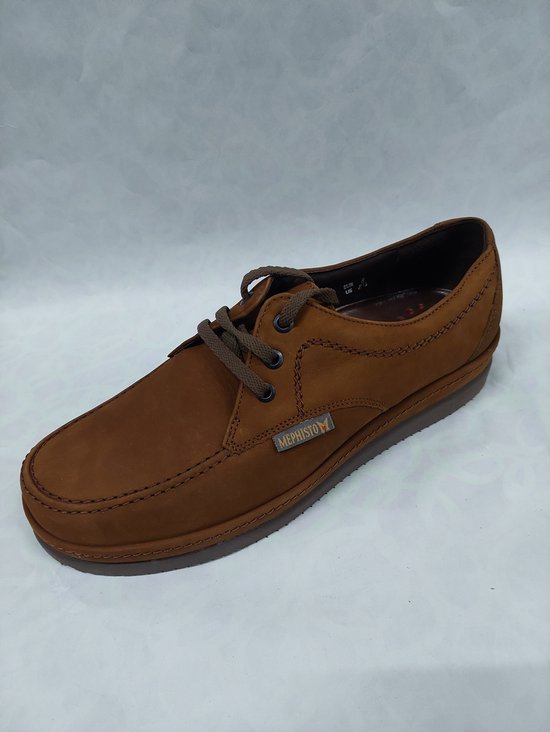 Mocassins Homme Mephisto Tonio Pointure 42 Marron - Cuir, Semelle Caoutchouc, Fabriqué En France