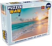 Puzzel Zonsondergang - Strand - Zee - Zomer - Blauw - Legpuzzel - Puzzel 1000 stukjes volwassenen