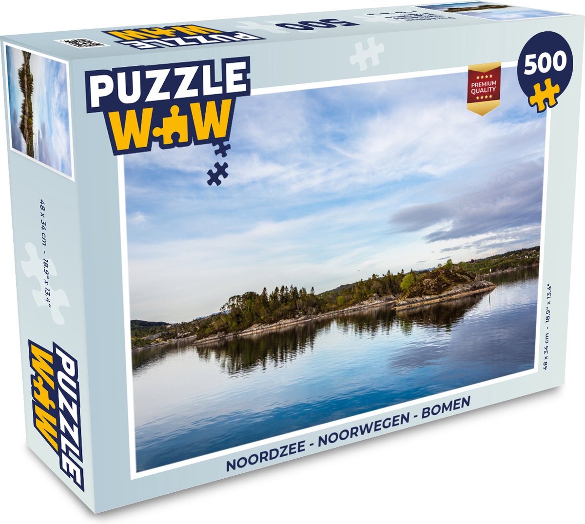 Puzzel Noordzee - Noorwegen - Bomen - Legpuzzel - Puzzel 500 stukjes