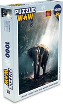 Puzzel Olifant - Dieren - Licht - Bos - Natuur - Wilde dieren - Legpuzzel - Puzzel 1000 stukjes volwassenen