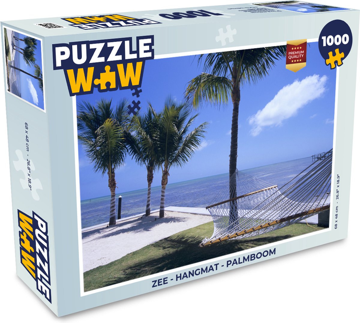 Puzzel Zee - Hangmat - Palmboom - Legpuzzel - Puzzel 1000 stukjes volwassenen