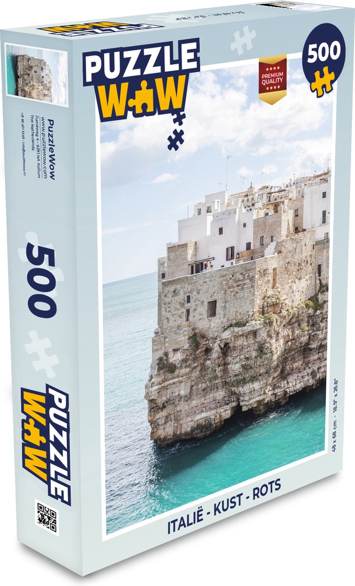 Puzzel Italië - Kust - Rots - Legpuzzel - Puzzel 500 stukjes