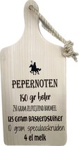 Creaties van hier - sinterklaas - serveerplank - recept pepernoten - Afmetingen 35 x 16 cm - hout