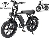 Comfort Inz V8 5.5 - Hydraulische remmen model - Fatbike - Elektrische Fiets - E Bike - 250W - 15Ah - Zwart - Incl. Achterzitje + GPS Tracker
