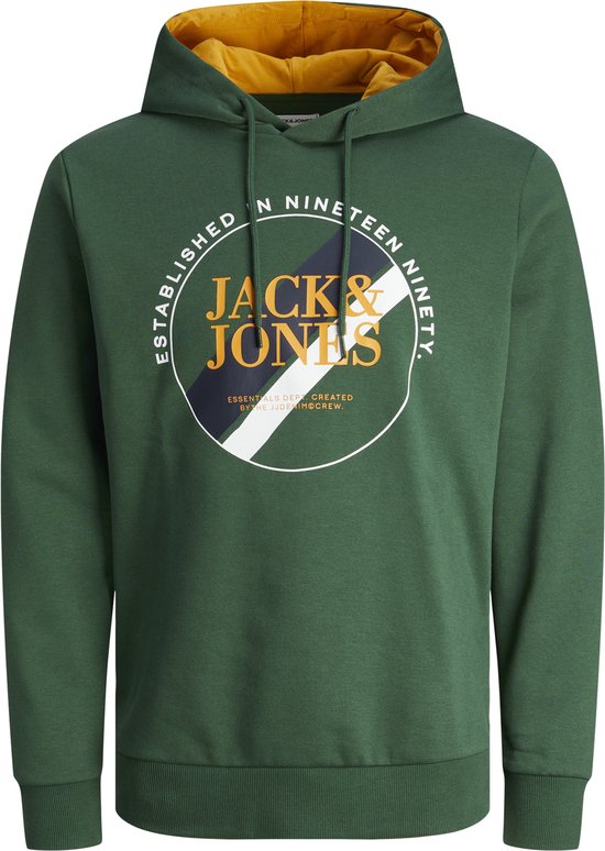 JACK & JONES Jjelliot Logo Sweat Hood Pls - Felpa Uomo Con Cappuccio - Vestibilità Regolare E Morbida