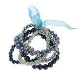 Bracelet Behave Stretch avec perles de différentes tailles et nœud