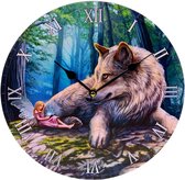 Lisa Parker - Fairy Stories Fee & Wolf Bedrukte Klok Ø30cm