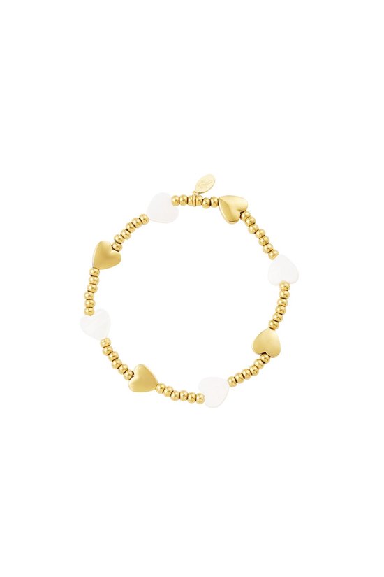 Armbanden- Love hearts bracelet - Beach collection - Goud - Gold - Stainless Steel - Yehwang