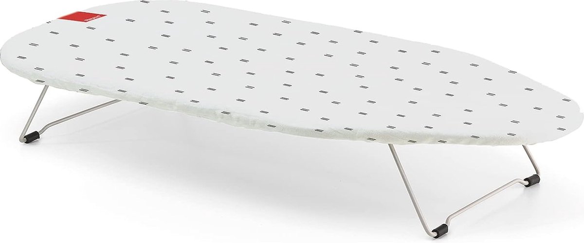 Strijkplank voor op tafel, minimale ruimte, met metalen rooster, om op te hangen, afmetingen: 73,5 x 31,5 cm, bedrukt