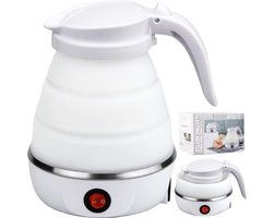 DiverseGoods Opvouwbare Waterketel - 600 ml - Siliconen - Elektrische Waterkoker met Roestvrijstalen Bodem - Ideaal voor Camping, Reizen en Motorreizen