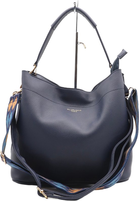 Flora & Co - Bag in bag/tas in tas - handtas/crossbody - fashion riem - blauw
