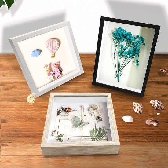 1 stuk 3D houten fotolijst, voor doe-het-zelf handgemaakt