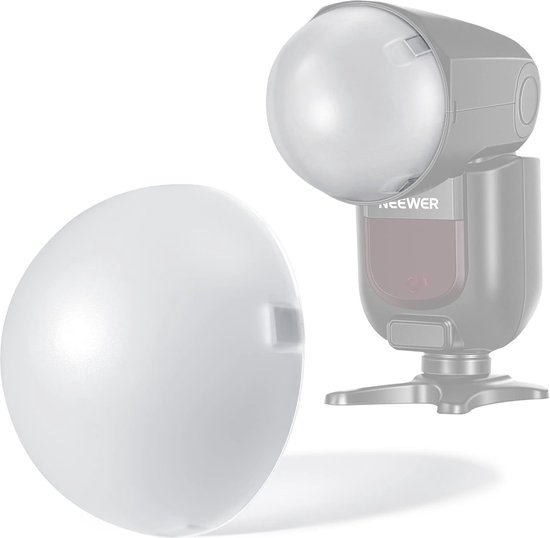 Foto: Neewer magnetische dome diffuser voor z1 speedlite rondflitskop magnetisch bevestigde flitskoepel lichtmodificator voor z1 s z1 n z1 c speedlite model m12 verbeterde lichtverstrooiing voor flitsfotografie