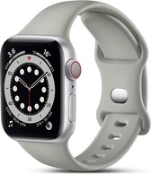 MY PROTECT - Siliconen Bandje Geschikt Voor Apple Watch 42mm - 44mm - 45mm - 49mm - Sportbandje Maat M/L - Stone