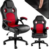 tectake® - bureaustoel gamingchair - luxe burostoel kantoorstoel - racingstoel burostoel gamestoel Tyson - zwart/rood